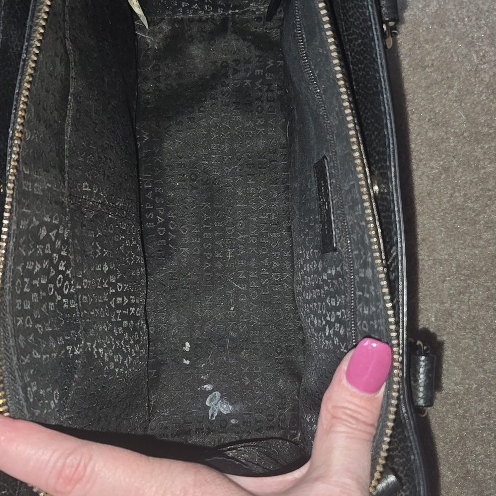 Kate Spade Black Satchel with Pebbled Leather and Gold Hardware - Picture 9 of 17